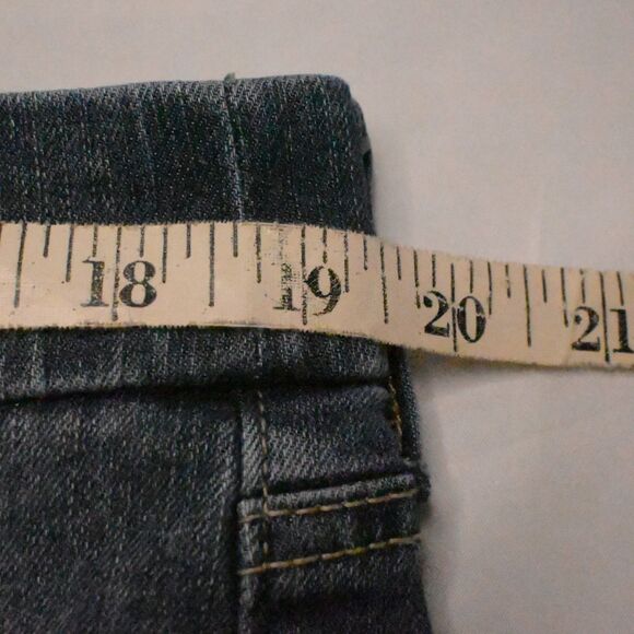 Kim Rogers Womens 18 39x20 Reg Blue Tummy Control Pull On Capri Jeans - Picture 5 of 7